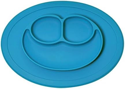 Silicone Kids Placemat, Table Suction, Fits Most Highchair Trays, Dishwasher, Microwave Safe, FDA Approved BPA Free (Blue)