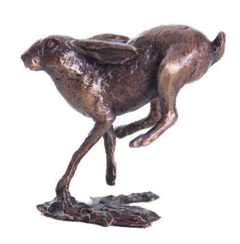 Butler & Peach - Solid Bronze Miniature Hare Running