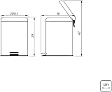 Tramontina 5L Pedal Bin Stainless Steel Bathroom Bin with Lid 20.5cm Ø view 8