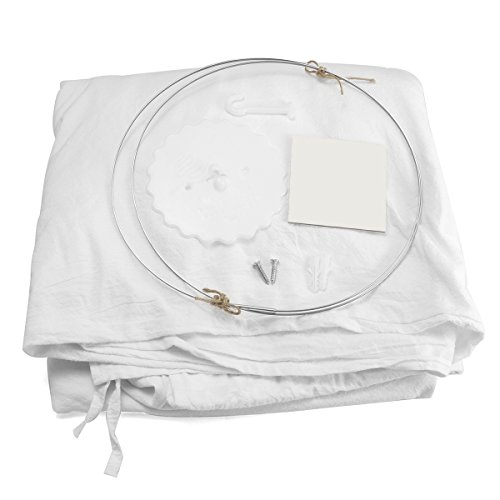 image for Jeteven Cotton Canvas Dome Bed Canopy Kids Play Tent Mosquito Net for 