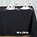 LinenTablecloth Rectangular Economy Polyester Tablecloth, 90 by 156-Inch, Black