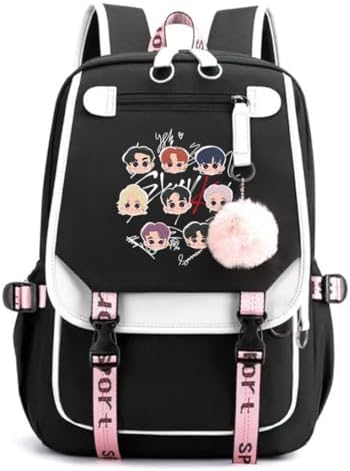 Amazon.com: CUSALBOY Kpop Backpack Lisa Rose JISOO Jennie Shouler