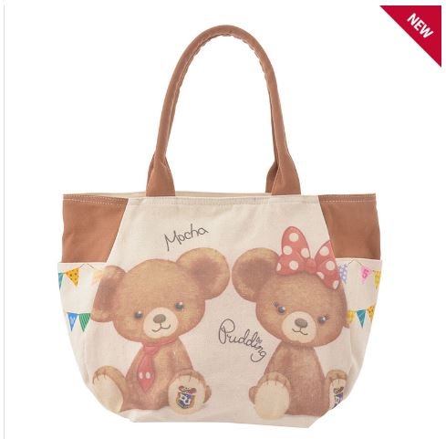 Unibearsity Fifth Anniversary Tote Bag Mocha & Pudding New From Japan F/s