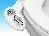 Luxe Bidet Neo 320 - Self Cleaning Dual Nozzle - Hot and Cold Water Non-Electric Mechanical Bidet Toilet Attachment (white and white)