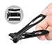 Ever Store Nail Clipper Fingernail &Toenail Clipper with Sharp and Sturdy Blade Surgical-Grade Stainless Steel Nail Set with 15mm Wide Jaw Opening for Thick Nails -Black