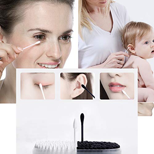 image for Cayanmydery Premium Cotton Swabs, 2 Colors, 100% Pure Cotton Tips, Gre