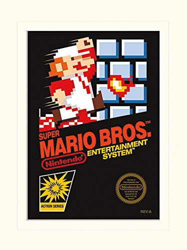 Nintendo Super Mario Bros. (NES Cover) 30 x 40 cm montée... en promo sur Amazon