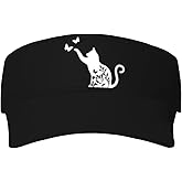Fenmshairy Women's Floral Cat Sun Visor Hat - Adjustable Empty Top Sport Baseball Cap for Men, Women, Running, Golf, Tennis