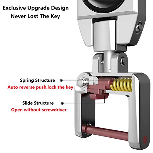 image for Feeke Sturdy Car Key Fob Key Chain Heavy Duty Keychain for Subaru WRX 