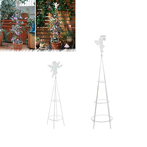 CJSWT Garten Gitter für Rankgerüst Kletterpflanzen Obelisken zum Klettern Gartenpflanzen Wetterbeständig Eisen und…