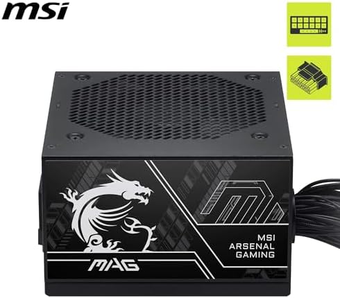 Pro MAG A750BN PCIE5 III Alimentazione PC, 750 W, ATX, 80 Plus Bronzo, ATX 3.1, Compatibile GPU PCIe 5.1, Connettore nativo 12V-2x6 Bicolore, Cavi goffrati
