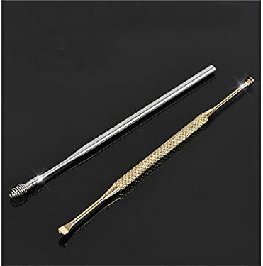 XDXDWEWERT Suitable 2Pcs/Set Stainless Steel Double-ended Ear Pick+Spring Ear Spoon Wax Curette Remover Cleaner Care Tool Earpick
