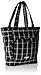 OGIO Women's Windowpane Hamptons Fully Padded Fleece Laptop Compartment Tote Bag, Black