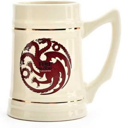 Game of Thrones Collectible Ceramic Stein-House Targaryen, White