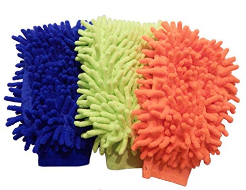 ABTRIX WITH AB Microfiber House Cleaning and Washing Mitts, Double Sided Microfiber Glove, Dynamic Cleaning Cloth Mitten Dusts, Washes, Cleans Your Home, Kitchen, Bathroom, Car