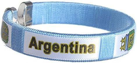 Fifa Worldcup Embroidery Soccer Fans Bracelets Wristbands with Logo of Argentina National Football team