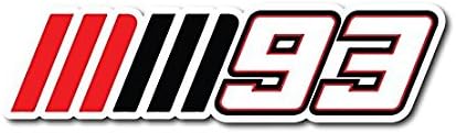 STICKY DUDE Thailand 2 (Two) pcs - Marc Marquez 93 (5 inch) / Stickers Labels Automotive Decals Helmet Lunch Tool Box | “Peel and Stick” from