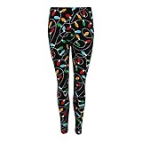 Two Left Feet Women's Holiday Leggings, Strung out, L/XL
