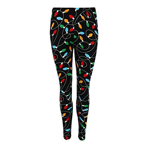 Two Left Feet Women's Holiday Leggings, Strung out, L/XL