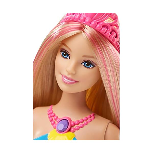 Barbie Meerjungfrau, Barbie Dreamtopia, Barbie Puppe in Regenbogen Farben mit Lichtershow, Spielzeug Badewanne, Spielzeug ab 3 Jahren, DHC40 – Bild 5