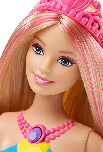 Barbie Meerjungfrau, Barbie Dreamtopia, Barbie Puppe in Regenbogen Farben mit Lichtershow, Spielzeug Badewanne, Spielzeug ab 3 Jahren, DHC40 – Bild 5