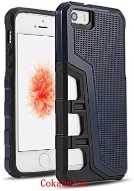 Cokaunion Glove Series Rugged Durable Anti Impact Case for iPhone SE/5/5S (Navy Blue)
