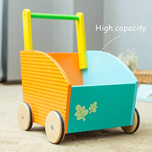 Hessie Little Toddler /Baby Push Wooden Learning Walker, Push and Pull Toys for Kids 1 Year and Up - Owl