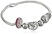 CHARMED BEADS Sterling Silver Mom Is The Heart of The Family Bead Bracelet, 7.5
