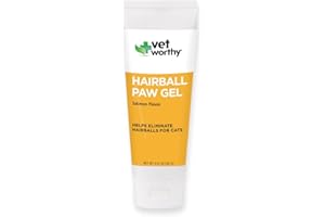 Vet Worthy Hairball Paw Gel Aid for Cats - Hairball Remedy for Cats for Digestive Aid and Hairball Relief --Easy to Give - Salmon Flavor - 3 oz