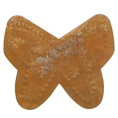 Package of 25 Flat Back Rusty Tin Butterflies Cutouts With Embossed Edges for Favors, Crafting and Embellishing
