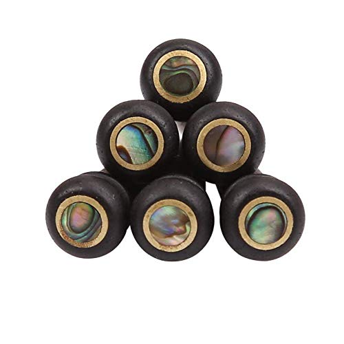 Vencetmat Ebony Guitar Pins Inlaid Abalone Dot Acoustic Guitar Parts