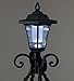 Outdoor Wrought Iron Solar Metal Plant Stand with Traditional Style Lantern Light 17.75 Dia. x 39.75 Hthumb 1