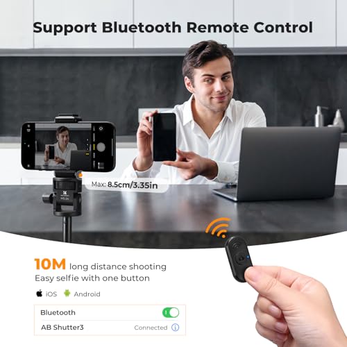 K&F Concept 69" Extendable Phone Tripod, Light Stand for DJI Pokect 4/3 | for GoPro for Insta360 X5X4 for DJI OSMO Pokect 4/3, Light, Projectors, Remote Control, 1/4" Screw, Light Stand,MS24