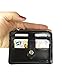 Vlike Mini Slim Credit Card Case Wallet with ID Window and Zipper Thin Holder Purse for Minimalist (Black)