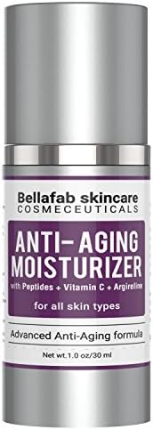 LOOK AGELESS IN WEEKS with the Best Anti Aging Moisturizer. Diminish Fine Lines and Wrinkles. Firming and Lifting Cream for Face and Neck. All in One with Peptides, Vitamin C and Argireline. 1 oz.