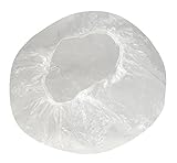 niceeshop(TM) White Round Disposable Transparent Shower Hair Cap with Elasticated Band