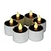 Advocator Solar Power Tealight, Solar Powered 6 Pcs Warm White Flickering Flameless Candle Lights Waterproof Romantic Fake Tealight Candle for Wedding Holiday,Window,Home,Garden,Outdoor Decoration