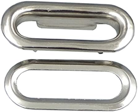Bluemoona 100 Sets- Metal Oval Shaped Eyelets Grommet 6MM 7/16" X 30MM 1 3/16" with Washers Canvas Self Backing