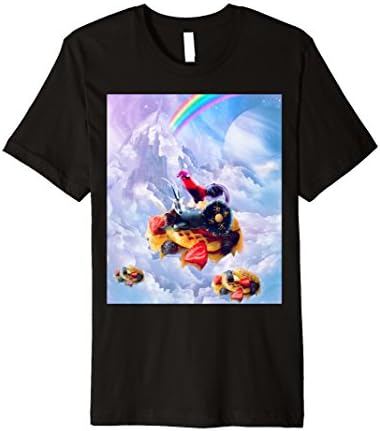 Chicken Riding Gazelle On Clouds And Waffles T-Shirt