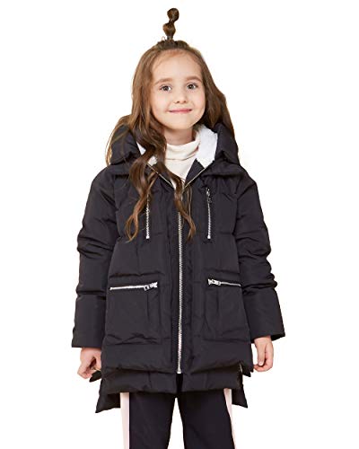 Orolay Children Hooded Down Coat Girls Quilted Puffer Jacket Boys Winter Jackets Black 150CM - Thumbnail 7