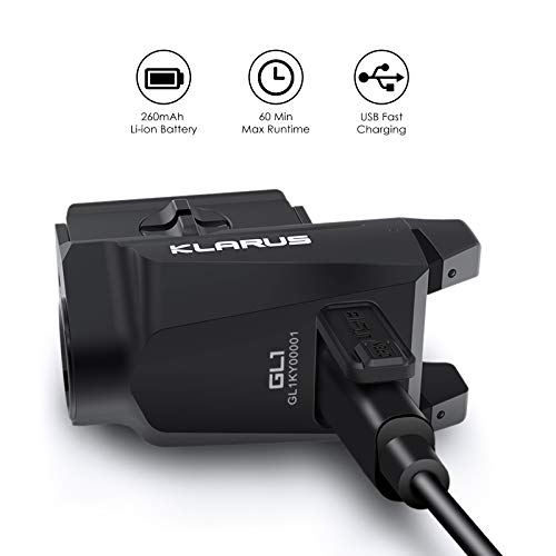 Klarus Pistol Light, Gun Rail Light 600Lumens Tactical Flashlight, USB