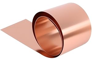 1 Piece, Pure Copper Color, 1000mm X 200mm X 0.01mm Pure Copper Strip Rolled Copper Foil Sheet, Suitable for Electrical Condu