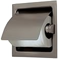 Gatco 786 Recess 6-1/4-Inch Square Toilet Paper Holder with Cover, Satin Nickel