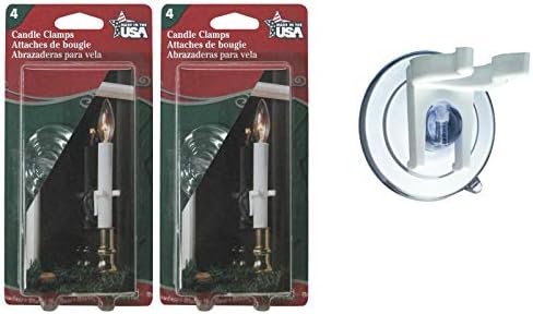 Amazon Com Adams Christmas 1550 99 1040 Window Candle Clamps 8 Pack Kitchen Dining