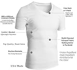 KLEINERT'S Men's Sweat Proof V-Neck Undershirt with Dry Defense Underarm Protection