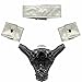 FEESHOW Men's 3PCS Naughty Tuxedo Bow Tie Collar Briefs Handcuffs Costume Outfit,Black,One Size