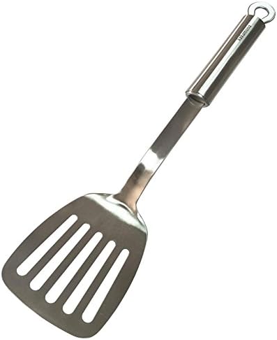 Metal Spatula Fish Spatula Stainless Steel Slotted Turner Spatula - Cook, Drain and Serve Fish, Burgers, Eggs, Pancakes with this Slotted Cooking Utensil