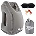 Inflatable Travel Pillow Sleep Aid – with Eye Mask, Earplugs, & Carry Pouch - Airplane Pillow for Long-Haul Flights & Road Trips – Fast Inflate / Deflate, Compact, & Fully Supportive Accessories