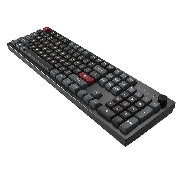 Montech MKey Mechanical Gaming Keyboard: Customizable RGB LED, Premium MDA Profile PBT Keycap, Hot-Swappable, Gateron G Red Pro 2.0 Pre-lubed Switches, Osaka Castle Theme, Darkness(MK105DR)