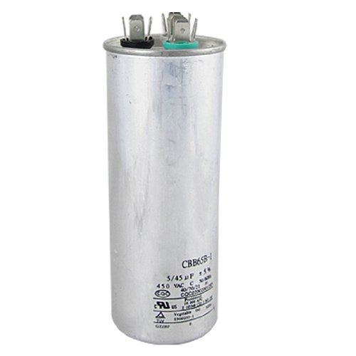uxcell 450VAC 5+45 uF MFD Motor Run Capacitor for Air Conditioner